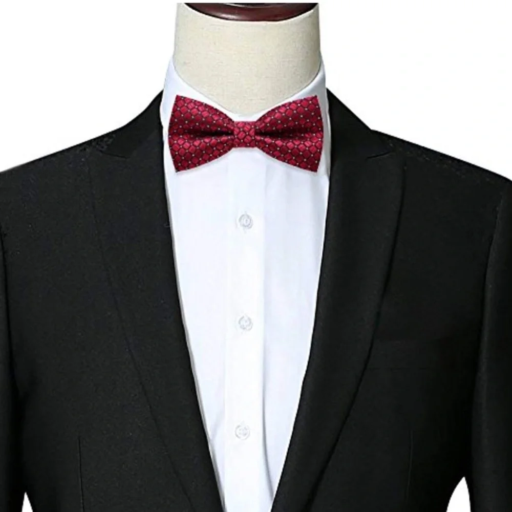 MEN’S 8 PACK CLIP ON BOW TIE BUNDLE SET *NEW*